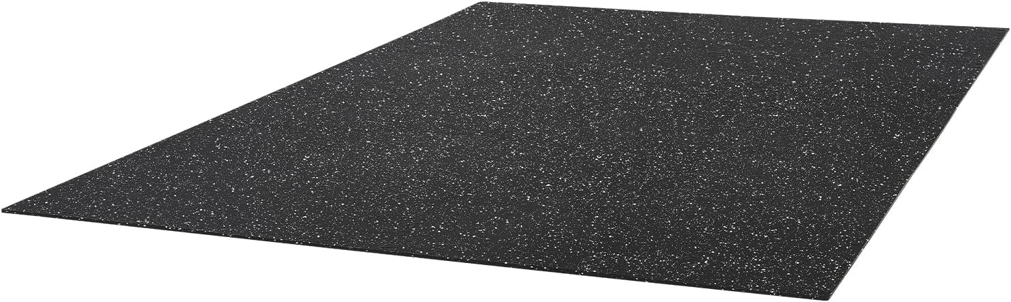VEVOR Gym Flooring Tiles - 0.4 Inch Thick Interlocking Rubber Mats | 24 x 24 Inch, Black & White, 96 sq.ft