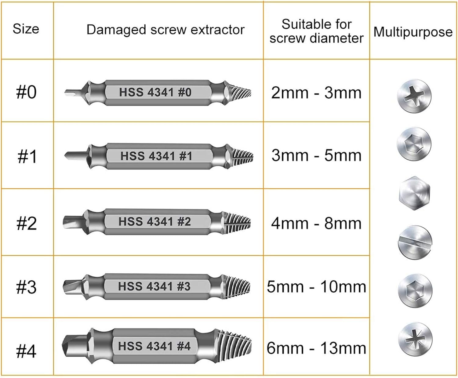 Regine Switzerland Damaged Screw Extractor Set - Easy Removal Tool for Stripped Screws & Bolts | Perfect Gifts for Dad