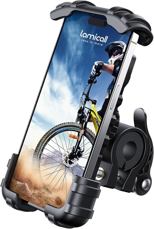 Lamicall Motorcycle Phone Holder - Secure Handlebar Mount for iPhone 17, 16, 15 Plus & 4.7-6.8" Smartphones