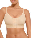 FeelinGirl Post-Surgery Bras - Wireless Full Coverage Compression Bra for Mastectomy | Front Closure Design