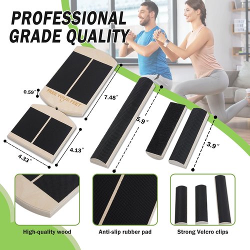 AxisBoard Ankle Balance Board - Adjustable Non-Slip Design with Stability Bars for Foot Strength Training | Home Gym Workouts