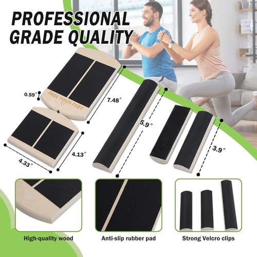 Addxuyrt Side Kick Ankle Balance Board - Adjustable Non-Slip Design with Stability Bars for Foot Strength Training & Home Gym Workouts