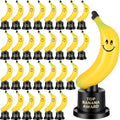 Tondiamo 12 Pcs Top Banana Award Trophy Plastic Cute Fun Award Trophy Smiling Yellow Banana on Black Stand Funny Trophies Gifts