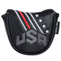 BIG TEETH Golf Putter Cover Square Half Heel Shaft Mallet Putter Head Covers USA Stripe and Star Fit for Most Brand Golf Putters (Mallet Cover)