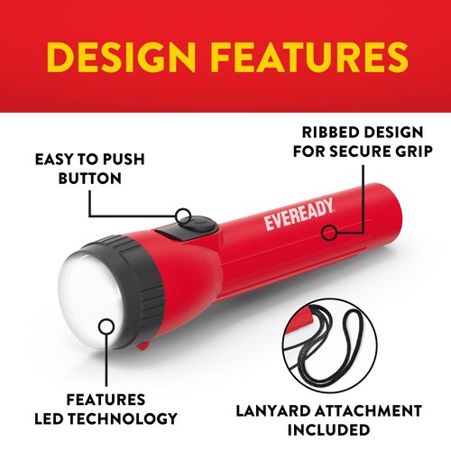 EVEREADY LED Flashlights (8-Pack), Bright Flashlights for Emergencies and Camping Gear, Flash Light with AA Batteries Included, Red/Blue (8-Pack)