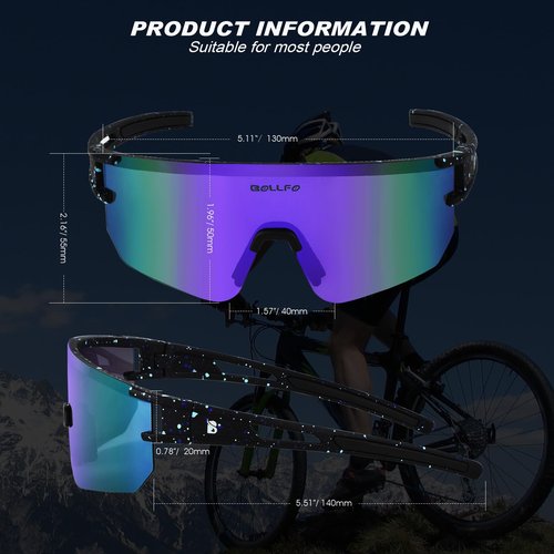BOLLFO Polarized Sports Sunglasses,UV400 Protection Outdoor Glasses for Men Women Youth Baseball Cycling Running Driving Golf