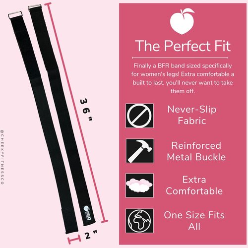 BFR Booty Bands for Women - Blood Flow Occlusion Straps for Butt and Legs Restriction Glute Training