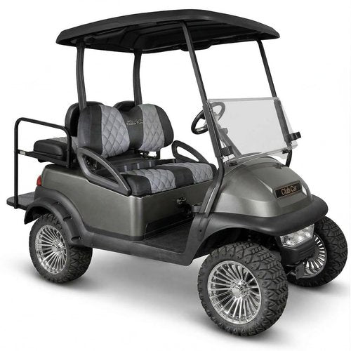 Jaxpare Golf Cart Diamond Seat Covers for Club Car Precedent OEM Standard Front Seat Cushion.Breathable Washable Polyester Mesh Cloth. Renew Your Golf Cart with Lowest Value. (Grey)