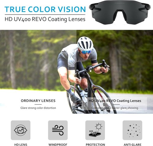 FEISEDY Rimless Sports Sunglasses - TR90 Frame for Cycling, Fishing & Running | Unisex Design