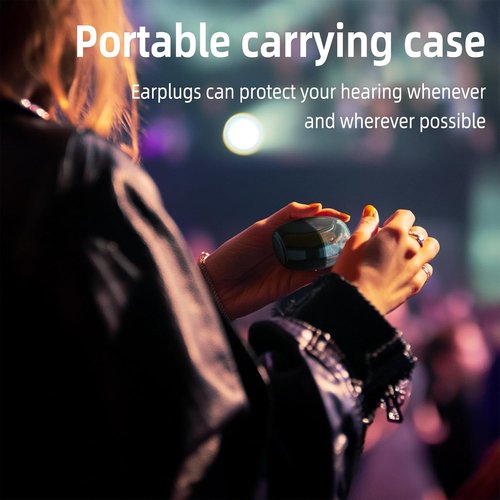 LYSIAN High-Fidelity Ear Plugs - Reusable Musicians Earplugs for Noise Reduction 18dB | 2 Pairs (L+S) - Clear Sound & Comfort