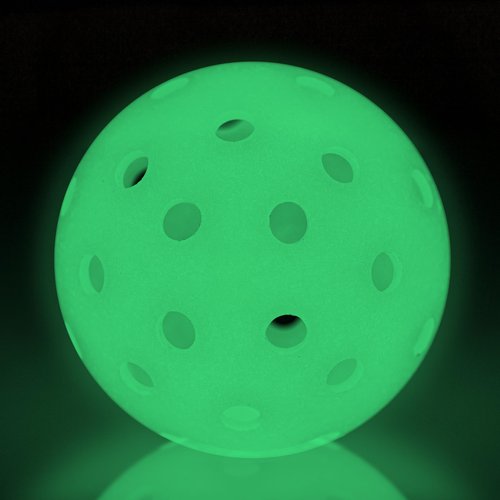 Franklin Sports Glow in the Dark Outdoor Pickleballs - Light Up Pickleball Balls for Nighttime Pickleball - Glow in the Dark Green Balls - Charge with Indoor Light + Sunlight - 12 Pack