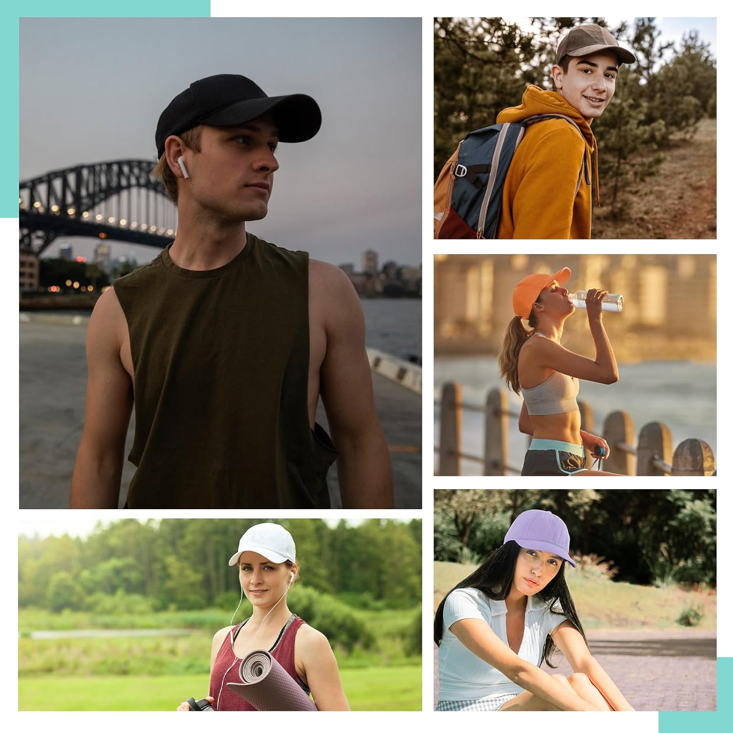 American Trends Baseball Cap - Adjustable Cotton Dad Hat for Women & Men | Classic Ponytail Design