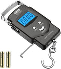 Dr.meter Fishing Scale - 110lb Digital Luggage Scale with Backlit LCD & Measuring Tape | Pocket Size, Batteries Included