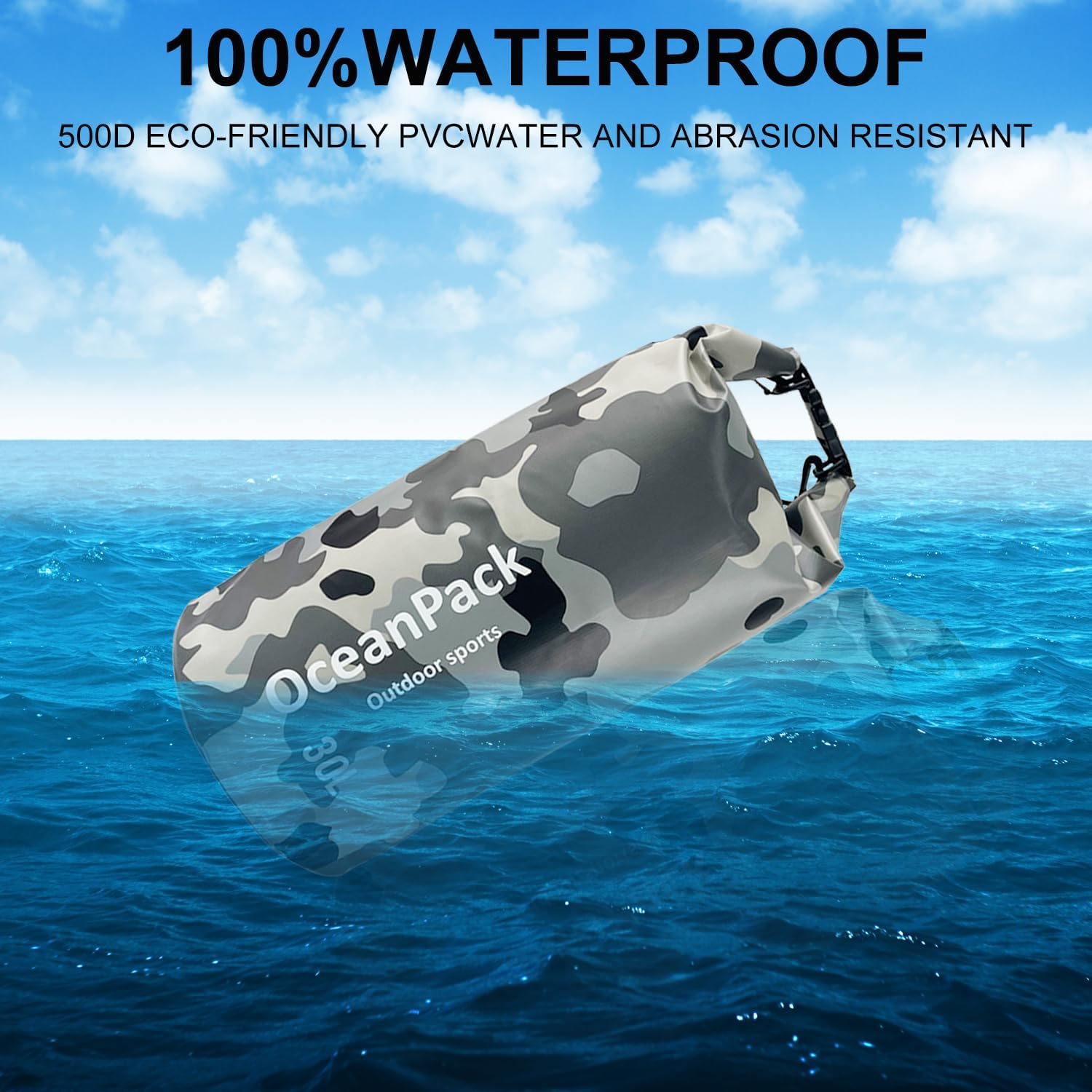 Skiennix Waterproof Dry Bag - Versatile 2L/5L/10L/20L/30L Sizes for Kayaking, Camping & Beach Use