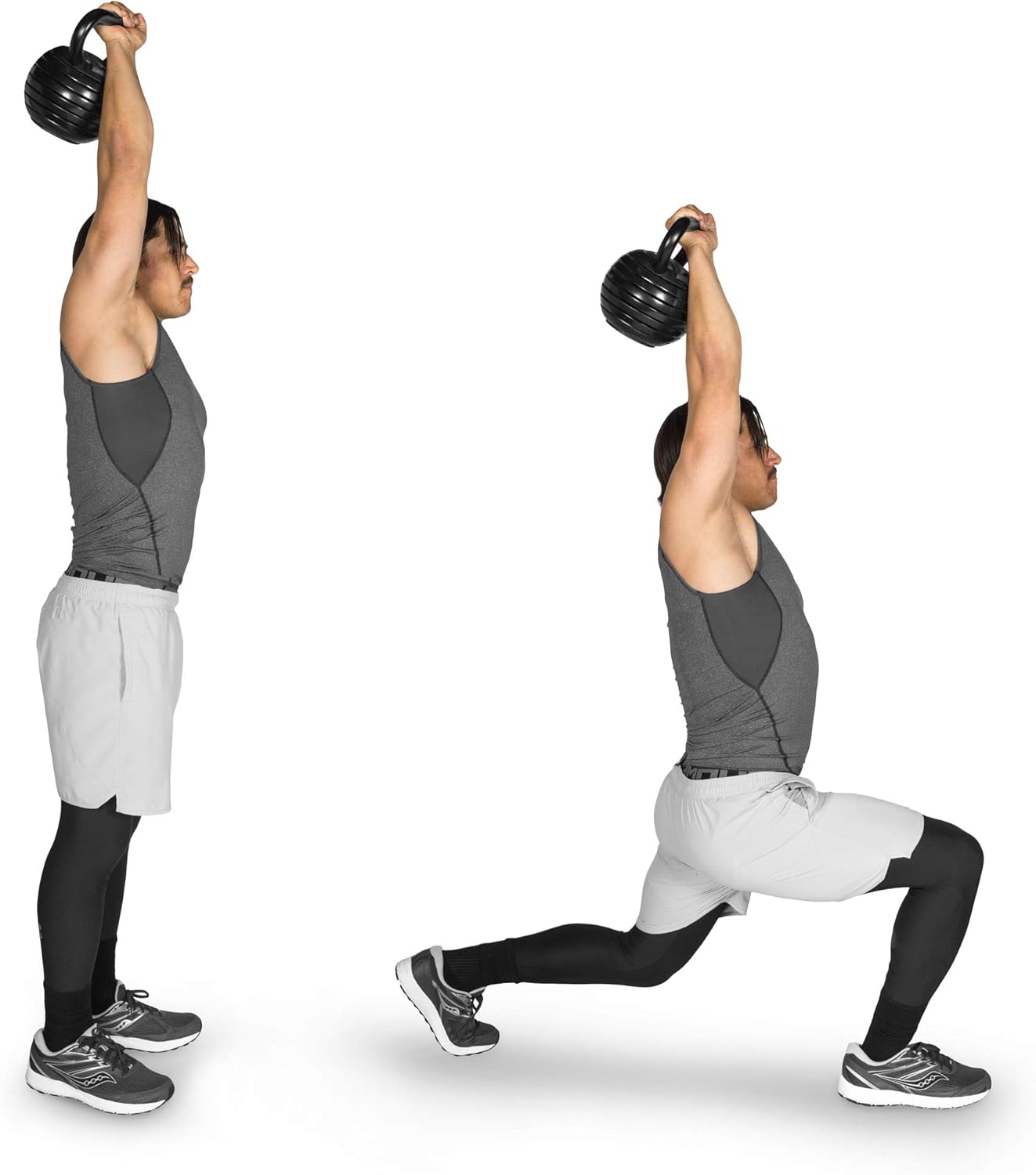 ProsourceFit Adjustable Kettlebell Weight Set - 40 lb Cast Iron for Home Gym Strength Training