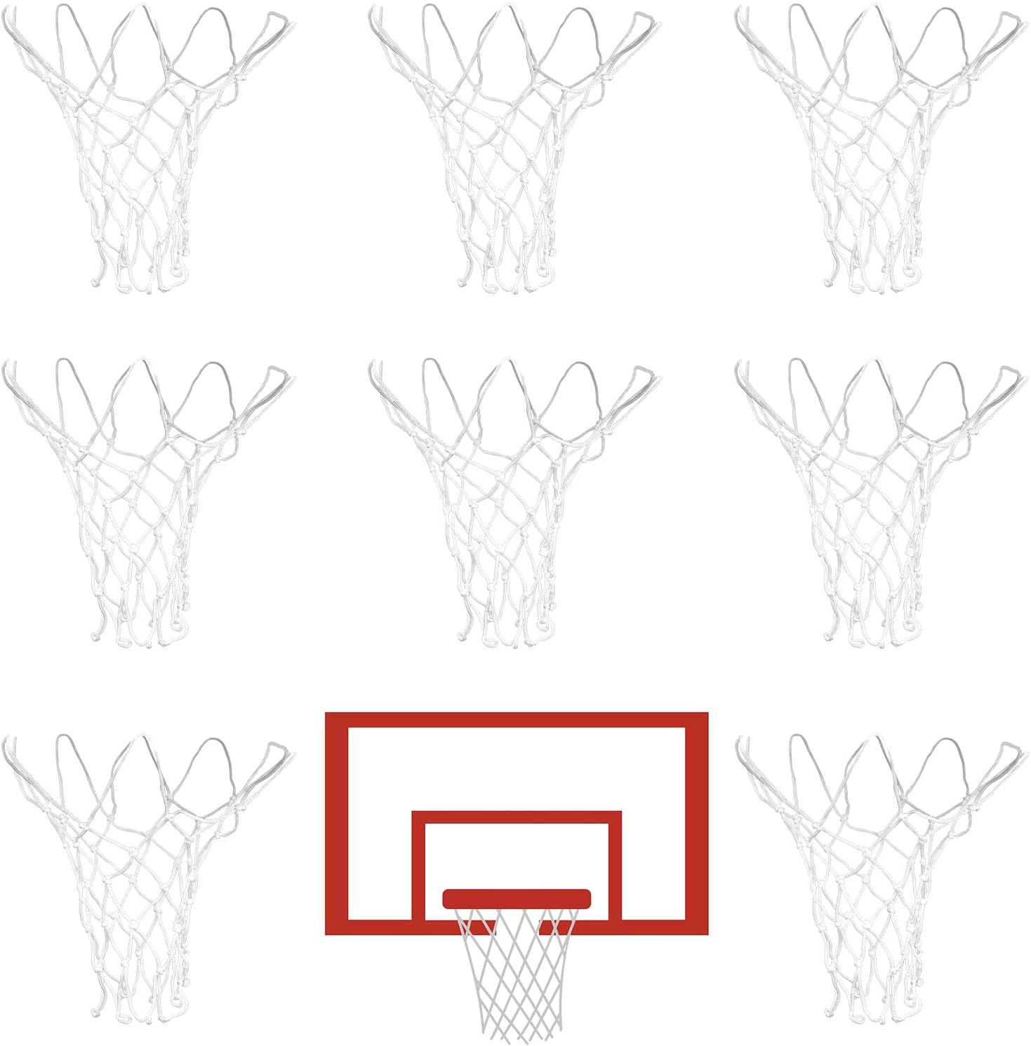Skiennix Mini Basketball Nets - 8 Pcs Replacement for 8"-10.25" Rims | Durable Nylon Construction