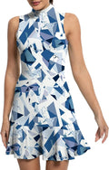 GGOV Tennis Dress - Women's Golf Dress with Sleeves, Inner Pocket & Zip-Up Collar | Athletic Wear