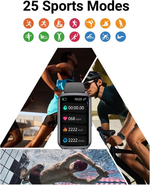 Amzhero Fitness Tracker - 24/7 Heart Rate, Blood Oxygen & Sleep Monitoring | Waterproof Activity Tracker with Step Counter (S & L Bands)
