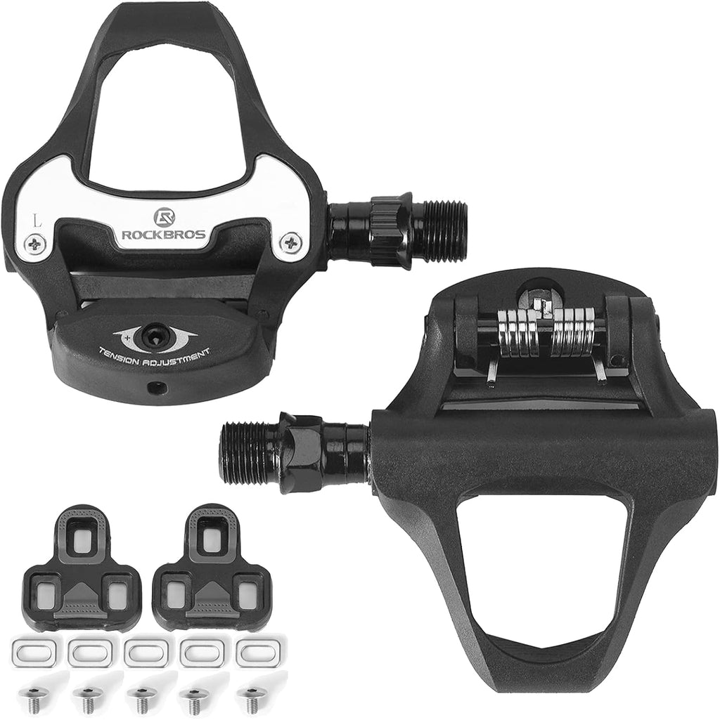 ROCKBROS Clipless Bike Pedals - Compatible with Look KEO | Durable Road Bicycle Pedals Set