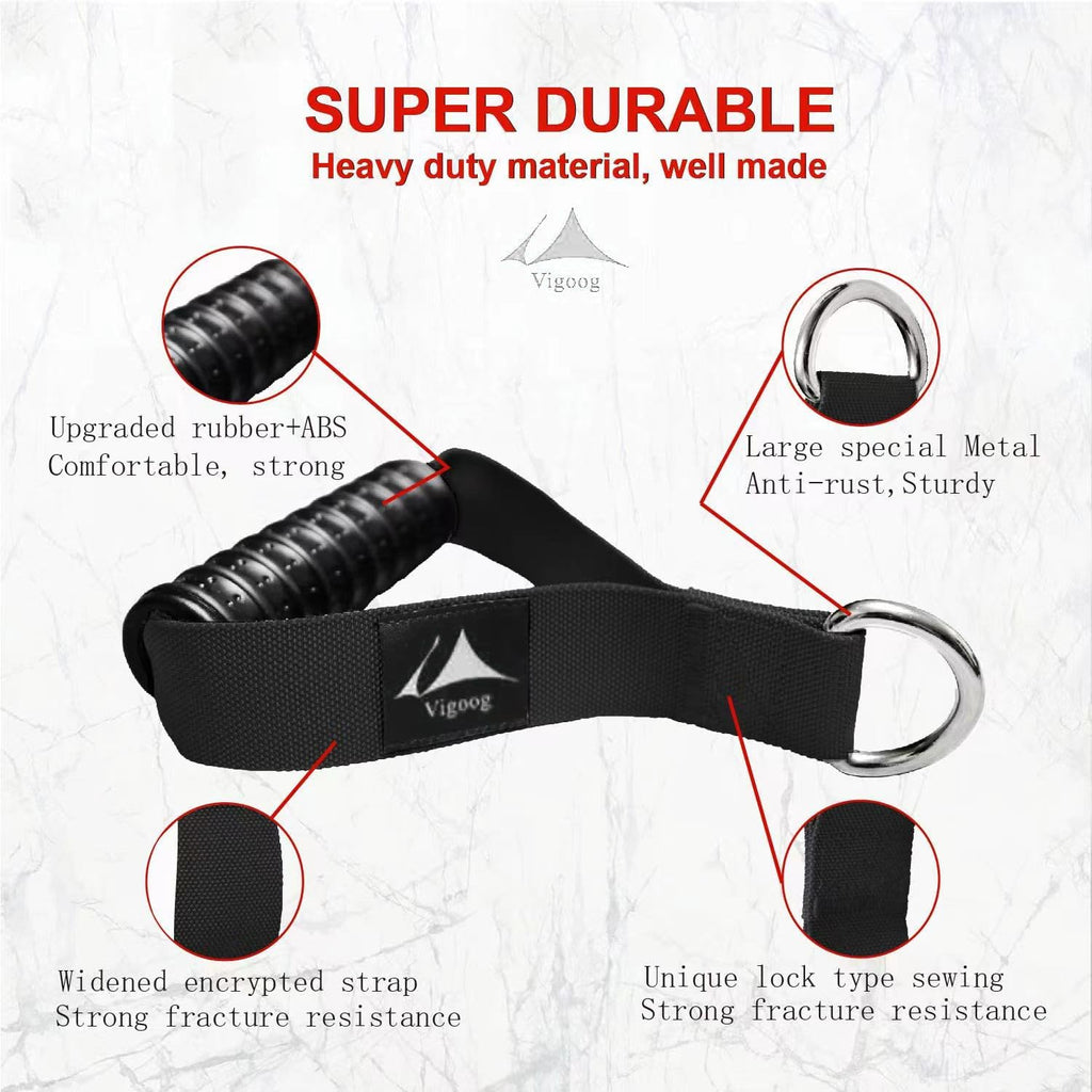 Skiennix Heavy Duty Gym Workout Handles - Comfortable Grip for Cable Machines & Resistance Bands | Home Exercise Equipment