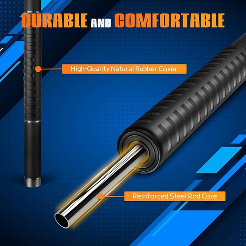 Muscle Roller Stick - Deep Tissue Massage Roller for Myofascial Release | Full Body Therapy (Black)
