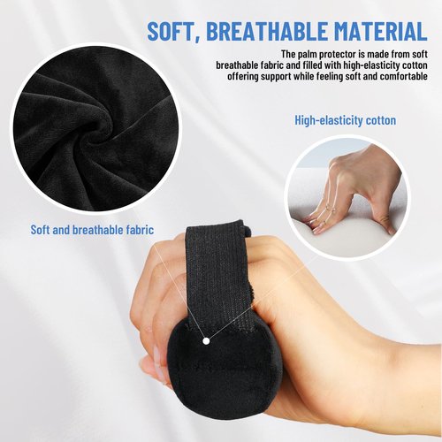 TYYIHUA Palm Protector Palm Grips Hand Contracture Cushions with Elastic Band & Finger Sepereter, for Stroke Hand, Arthritis Parkinson Dementia