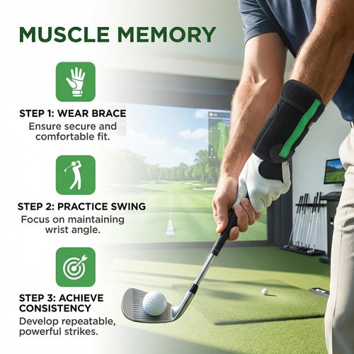 WIGERLON Golf Wrist Brace for Keeping Wrist Straight,Golf Wrist Training Aid for Men and Women,Wrist Hinge Golf Wing Trainer,Golf Wrist Hinge Trainer to Correct Wrist’s Angle