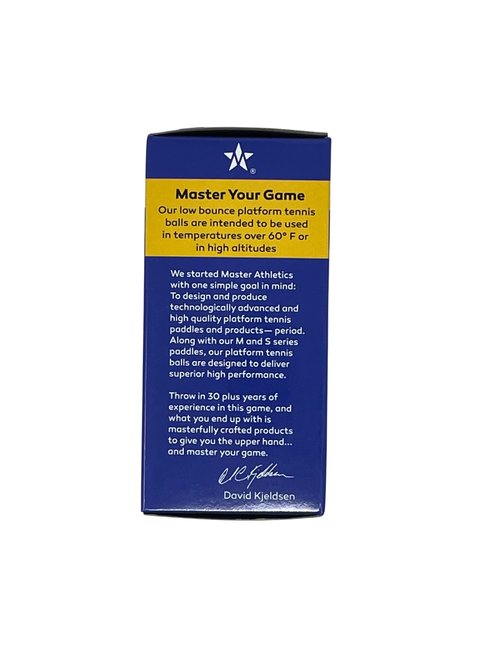 Master Athletics Low Bounce Platform Tennis Balls (Box of 2)