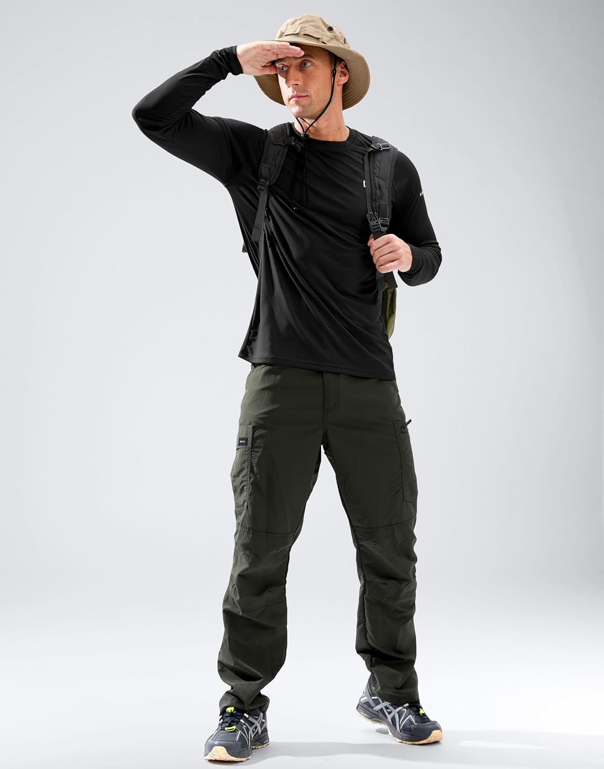 Skiennix Men's Long Sleeve Sun Protection Shirt - UPF 50+ | Lightweight & Breathable