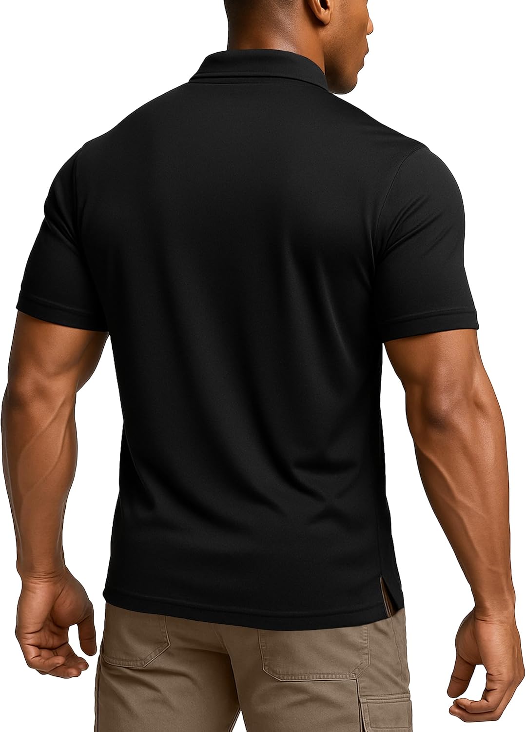 NY Threads Men's Polo Shirt - UPF 50+ Quick Dry Tactical Performance Jersey | Short Sleeves