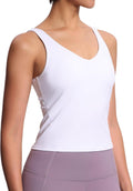 THE GYM PEOPLE Women's Longline Sports Bra - Wirefree Padded Yoga Tank Top for Comfort