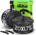Skiennix Bike Tube Set - 2 Pack 20/26" Inner Tubes with 35mm Schrader Valve & 2 Levers | Compatible with MTB, Cruisers, Road Bikes