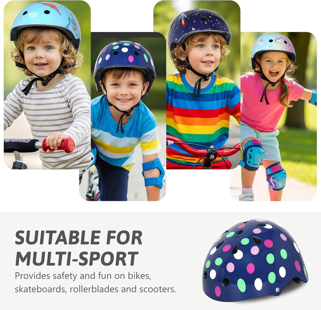 Skiennix Kids Toddler Bike Helmet - Adjustable Multi-Sport Safety Gear for Boys & Girls | Infant to Children