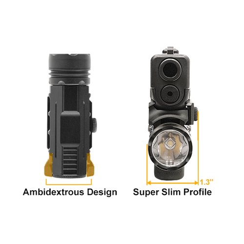 UTG LT-ELP123R-A 400 lm Sub-Compact LED AMBI Pistol Light,Black