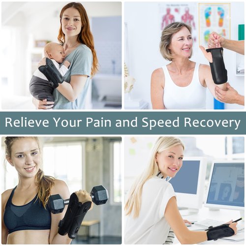 Carpal Tunnel Wrist Brace Night Support, Adjustable Wrist Support Splint, Hand Brace for Pain Relief, Carpal Tunnel Syndrome, Tendinitis and Arthritis, for Sleeping Women & Men, Right & Left