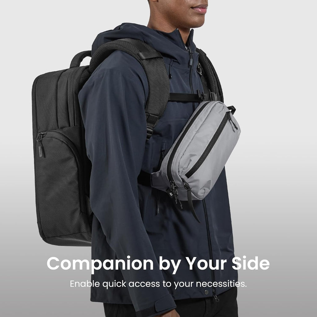 tomtoc 3.5L Sling Bag - RFID Blocking Crossbody Chest Pack for Men & Women | Water-Resistant & Lightweight