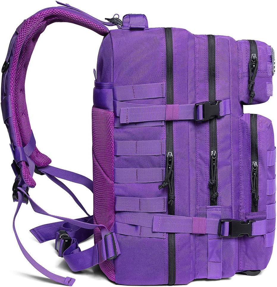 QT&QY Military Tactical Backpack - 45L Molle Army Assault Pack for Hiking & Trekking Adventures