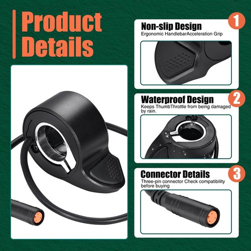 Yungeln Scooter Thumb Throttle Compatible with Super73 S2/ZX/R/RX Ebike Electric Scooter Accelerator Replacement Parts