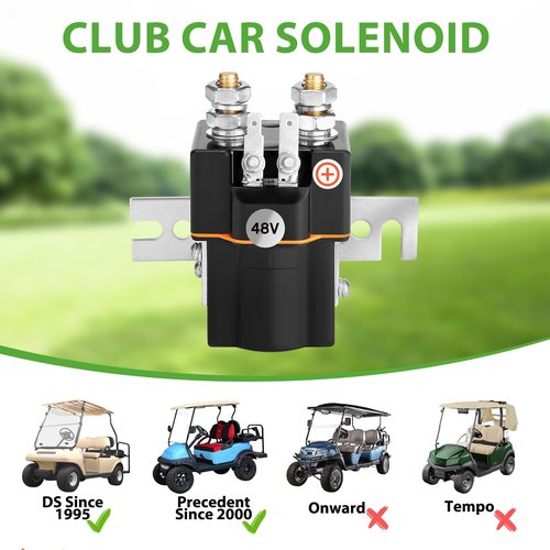 10L0L Golf Cart 48V Solenoid for Club Car DS 1995 Up & Precedent 2000-Up, 4 Terminals with Resistor Replace OEM 101908701 102774701 1014947