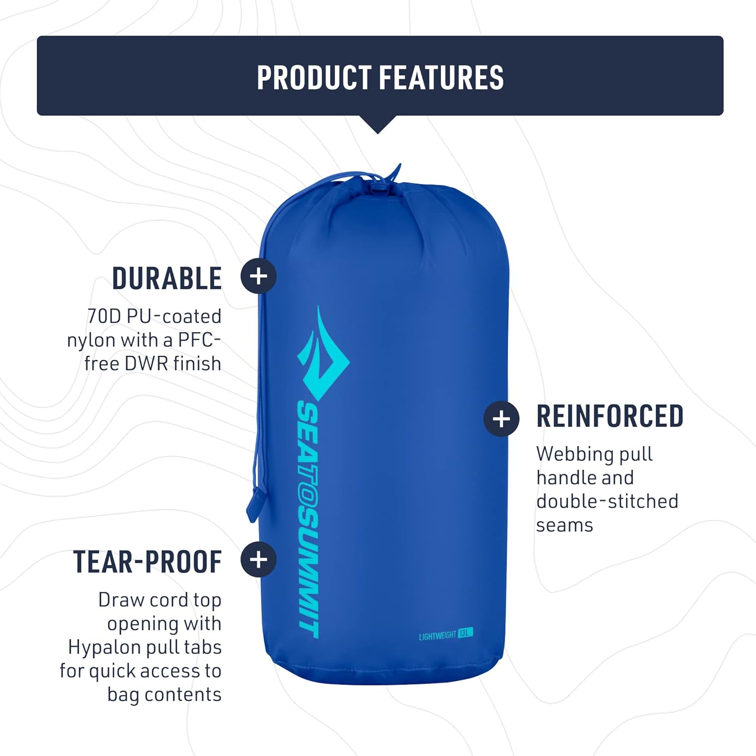Sea to Summit Lightweight Stuff Sack - Durable Outdoor Storage for Travel | Versatile Size Options