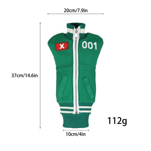 Unique Premium Golf Driver Head Cover – Retro Tracksuit Style with 001 Player Design