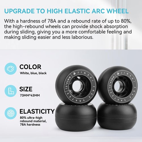 Freeskates Drift Skates with Split Skateboard Design, Aluminum Alloy Panel, High Elasticity Wheels, and Double Wheelbase Bracket - Ultimate Freeskates (Silver)