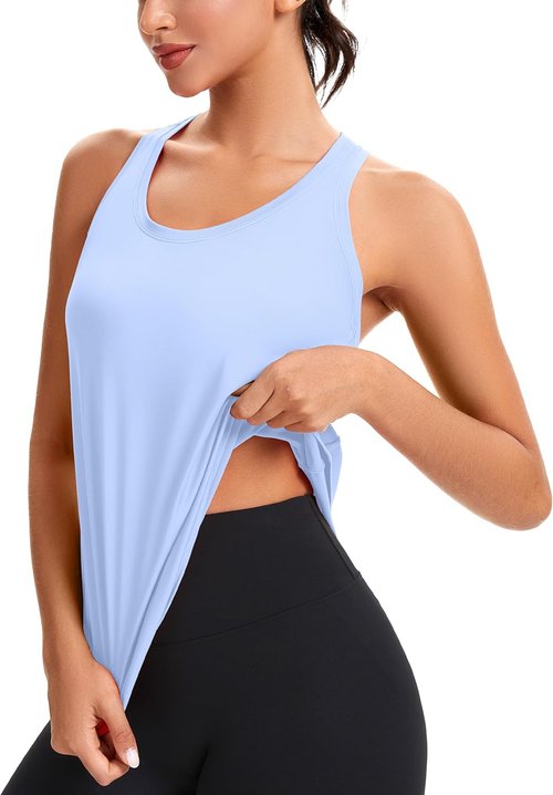 MathCat Women's Racerback Workout Tank Tops - Loose Fit Yoga & Running Shirts (XS-XL)
