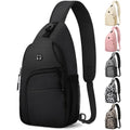 Pritent Crossbody Bags for Women Man Waterproof Sling Bag Backpack Trendy Casual Cross Body Bag with Convertible Shoulder Strap Chest Bag for Camping Hiking Travel Essentials (Black, Large)