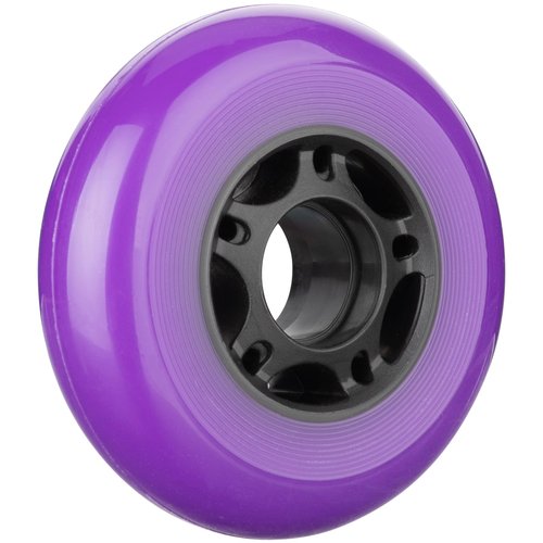 WHEELCOME 8-Pack Inline Skate Wheels Outdoor Indoor Roller Blade Wheels 85a Roller Hockey Wheels 64mm 70mm 72mm 76mm 80mm Inline Wheels Replacement for RipStik, Luggage, Scooter, etc (Purple, 76mm)