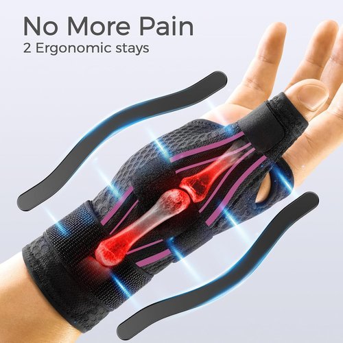 FREETOO Thumb Splint - Arthritis Pain Relief & Support | Adjustable Thumb Brace for Tendonitis, XS Pink (6.2''-7.5'')