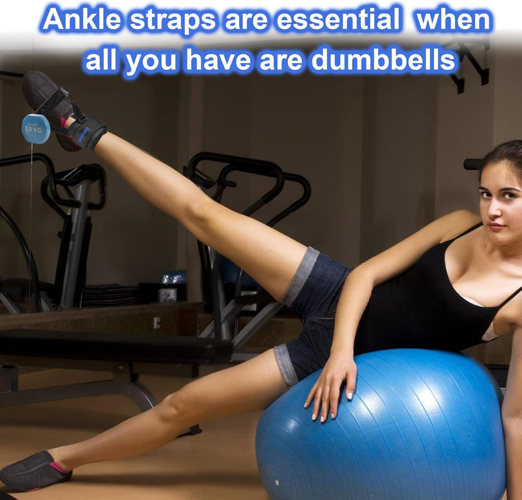 Skiennix Dumbbell Foot Attachment - Adjustable Tibialis Trainer for Home Leg Workouts | Ankle Weights & Straps