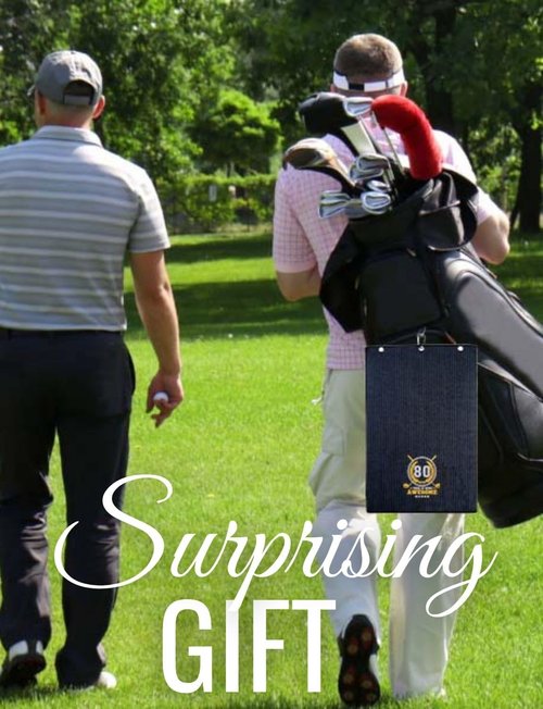 CybGene 80th Birthday Gifts Golf for Men Golfer, Funny Golf Towels for Golf Lovers, Husband, Perfect for Dad, Boss, Grandpa for Birthday