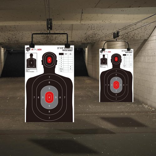 ATFLBOX Silhouette Paper Target for The Range, 23X35 inch Target Paper for Indoor and Outdoor Use, Suitable for Handguns, Pistols, Rifles, Airguns, Pellet Gun, BB Guns