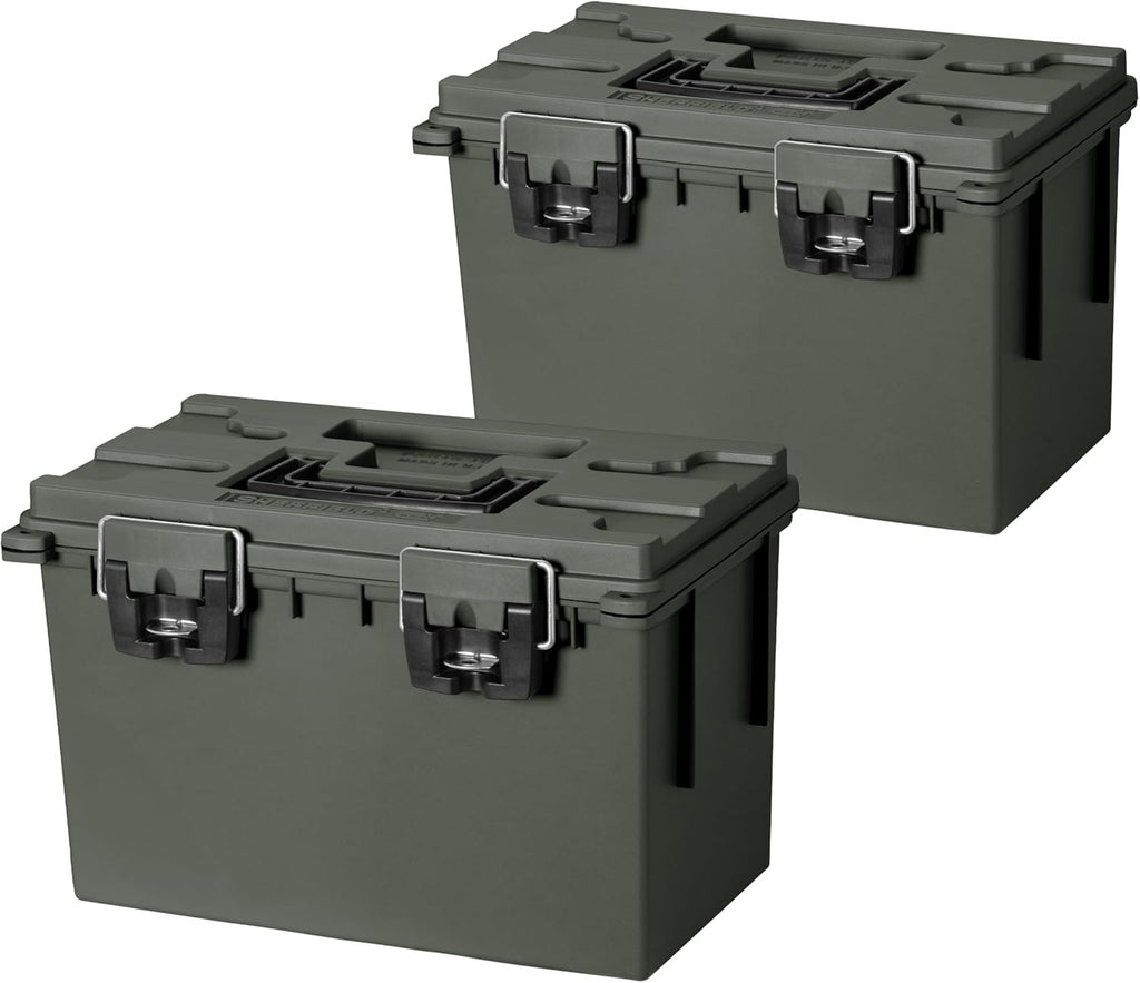 Sheffield XL Storage Bins with Lids - 2-Pack Stackable, Lockable & Water-Resistant Containers